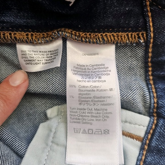 Madewell 25 Petite Emmett Wide Leg Jeans Dark Wash Welt Pockets Stretch - Picture 10 of 10